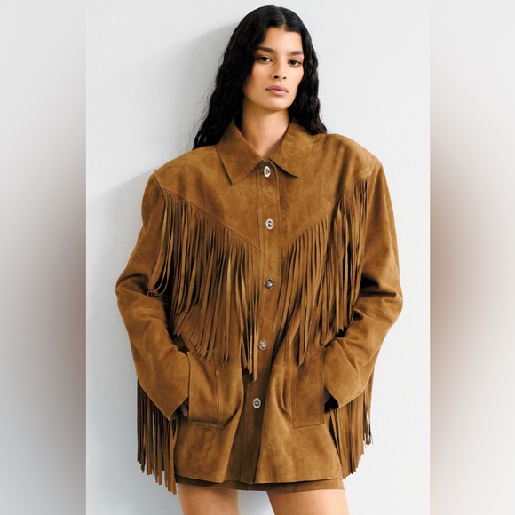 Stand Studio Jackets & Blazers - Stand studio estee fringe suede jacket